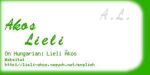 akos lieli business card