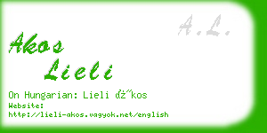 akos lieli business card